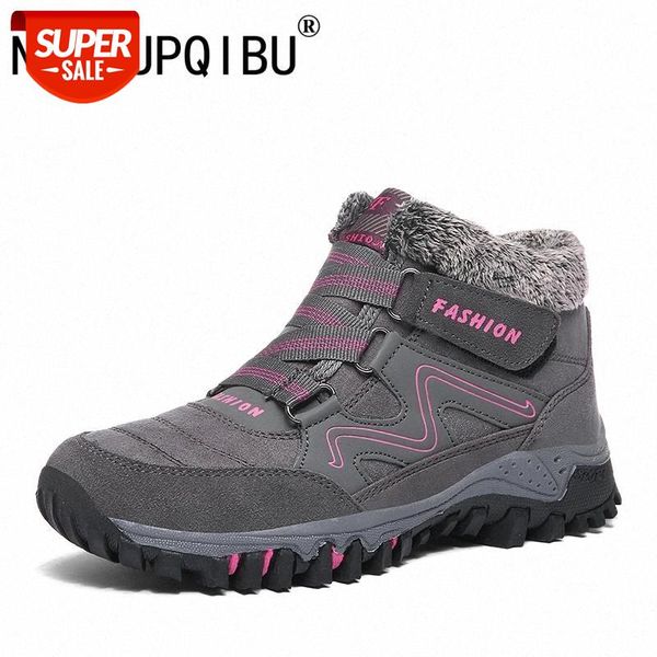 

new 2019 women snow boots winter warm push ankle boots women platform female wedge waterproof botas mujer #fu2j, Black