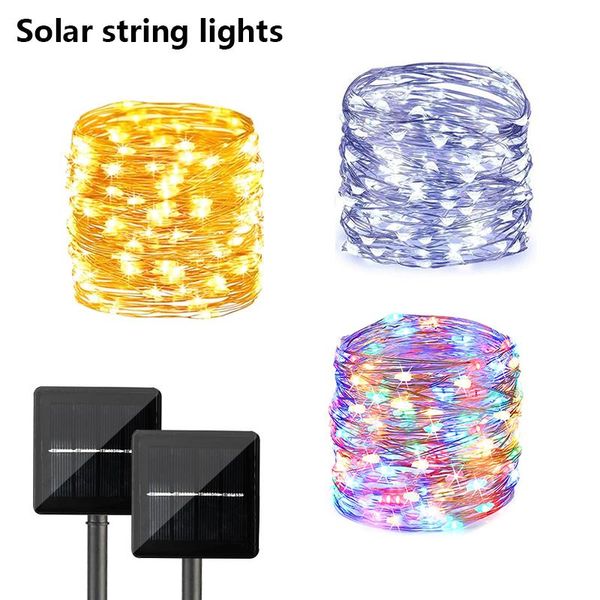

strings led outdoor solar lamp string lights 100/150 leds fairy holiday christmas party garland garden waterproof festoon decor