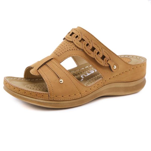 

sandals 2021 summer women leather hook handmade ladies comfortable mother woman shoes sandalias mujer, Black