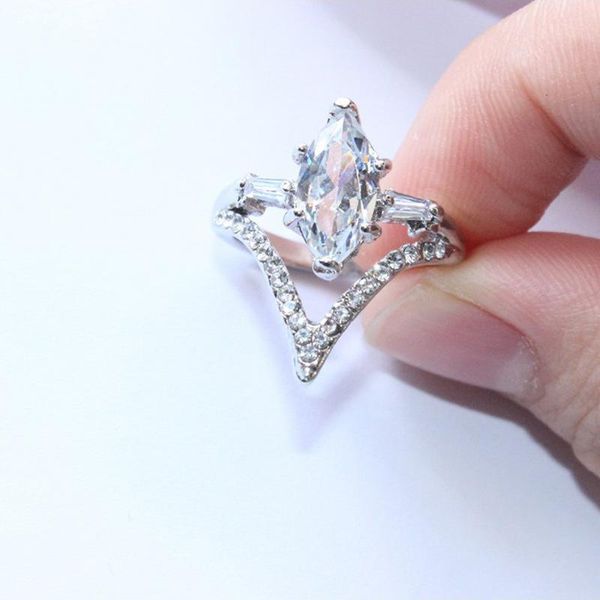 

wedding rings luxury cubic zirconia egg finger for women ladies elegant engagement girlfriend gifts trendy jewelry, Slivery;golden
