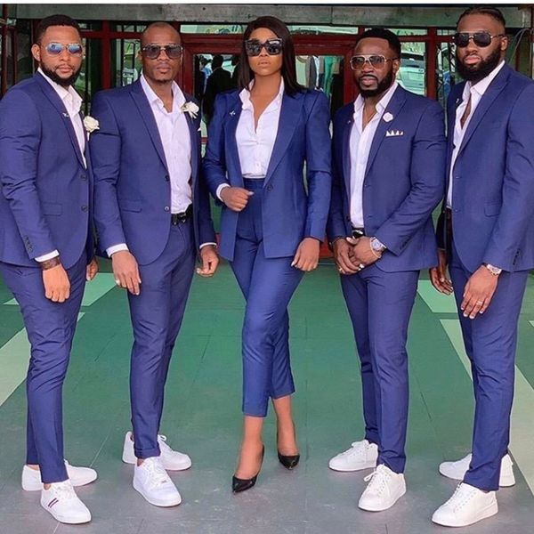 

men's suits & blazers elegant blue casual male suits hombre pico lapel pageant blazer groom tuxedo prom fine men's party 2 pcs ctb, White;black