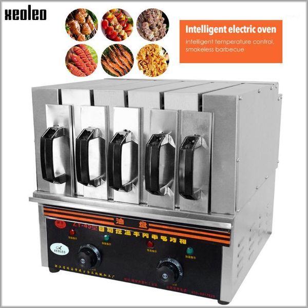

camp kitchen xeoleo 5 group commercial skewer machine 3600w bbq electric grill kebab barbecue smokeless maker1