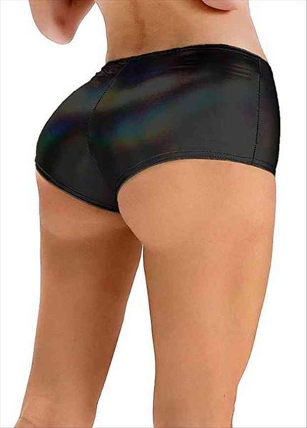

leather metallic shiny low womens short waisted dance stage, White;black