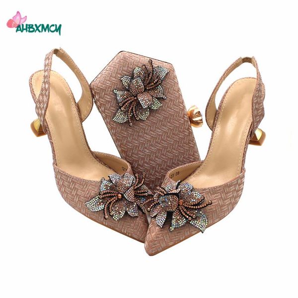 

dress shoes champagne color arrivals nigerian women and bag set pointed toe pumps for wedding party, Black