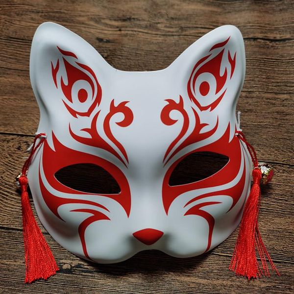 

party masks anime cosplay cat mask face woman costume props tassel decoration halloween accessories japanese style