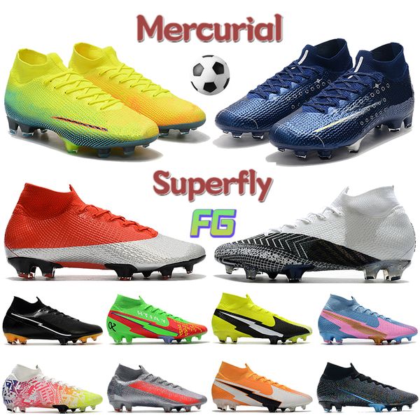

boots mercurial superfly 7 elite fg soccer cleats shoes black white anthracite max orange jogo prismatico faith pink volt mens designer foot