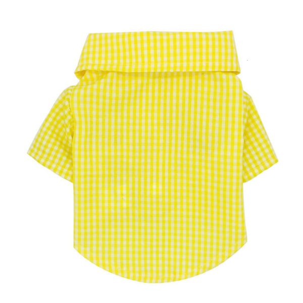 

pet clothing small dog teddy plaid pointed collar pet shirt spring and summer