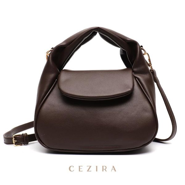 

evening bags cezira women casual bucket handbag pu vegan leather handle hobo bag female design shoulder retro crossbody