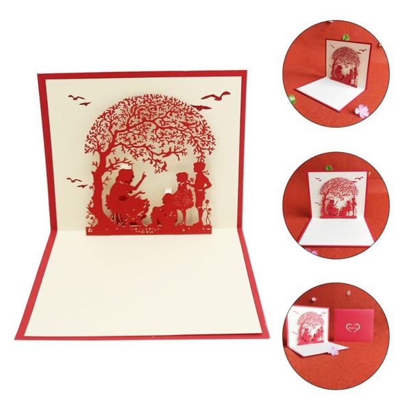 

greeting cards 2pcs teachers' day 3d invitation memos graduation postcards