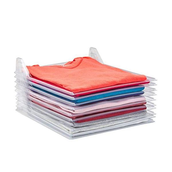 

hooks & rails 10pcs t shirt clothes organizer closet storage travel organization system tshirt folding board home necessity