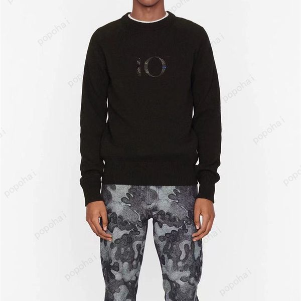 

casual sweaters hoodie designer luxury autumn sweatshirts hoodies for men long sleeve logo embroidered round neck sweater 21102105q, White;black
