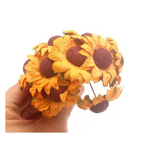 

pipifren artificial dried flowers dried plants sunflower for autumn decoration home wedding fake plant paper craft fleu qylubv