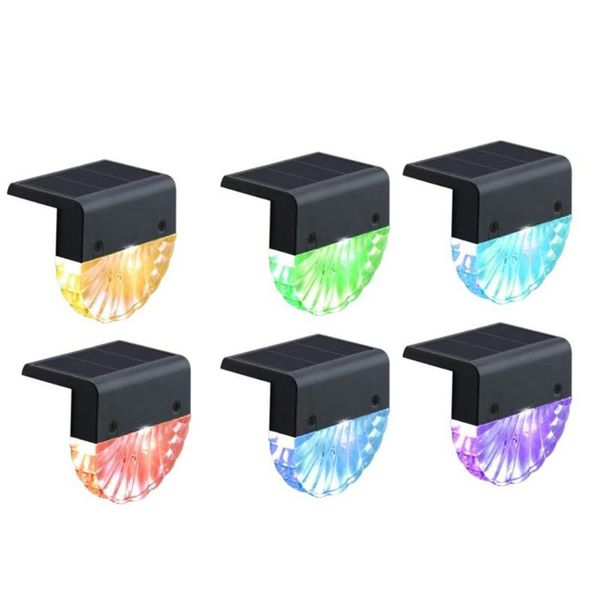 

solar lamps 6pcs led power stair step fence lamp outdoor garden decoration courtyard for patio yard light