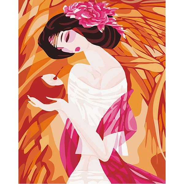 

paintings selilali painting by numbers handpainted diy framed beauty girl oil paint number 40x50cm drawing on canvas wall decor po