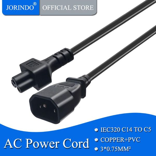 

smart power plugs jorindo 0.6m/1.96ft iec320 c14 to c5 ac crod,c5 adapter cable ,connect barcode machine,2.5a/10a