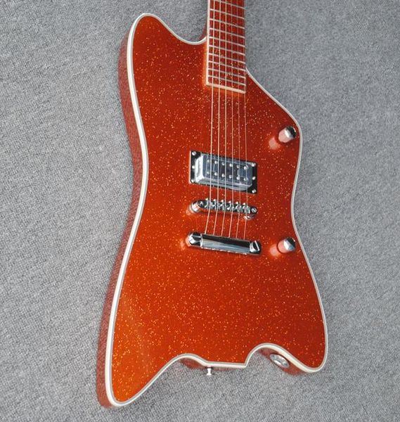 6199 Billy Bo Jupiter Thunderbird Big Sparkle Laranja Guitarra Elétrica TV Jones Pickup, Hardware Chrome