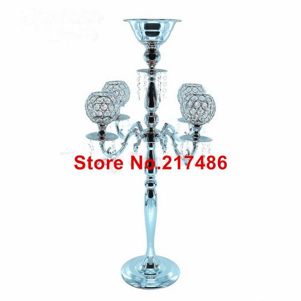 

party decoration style glass crystal wedding table flower stand centerpieces for