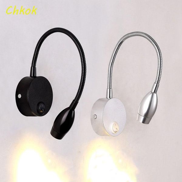 

led hose wall lamp bedside work, study and reading flexible wall lamp candle holder