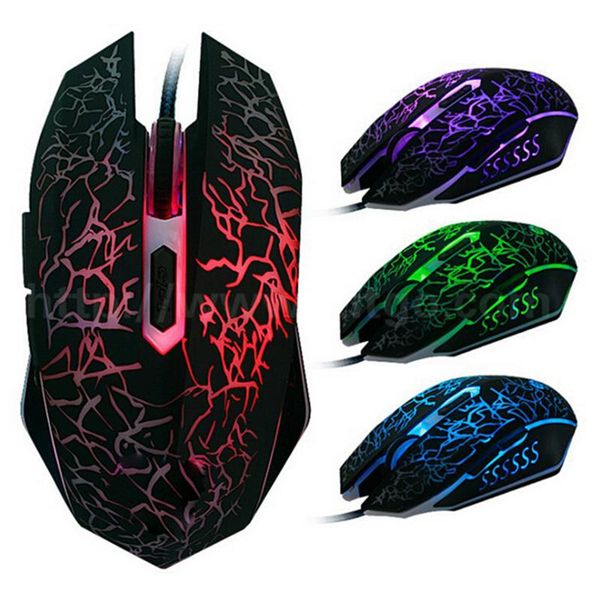 

mice professional gaming mouse colorful backlight 4000dpi optical computer wired game 20a drop