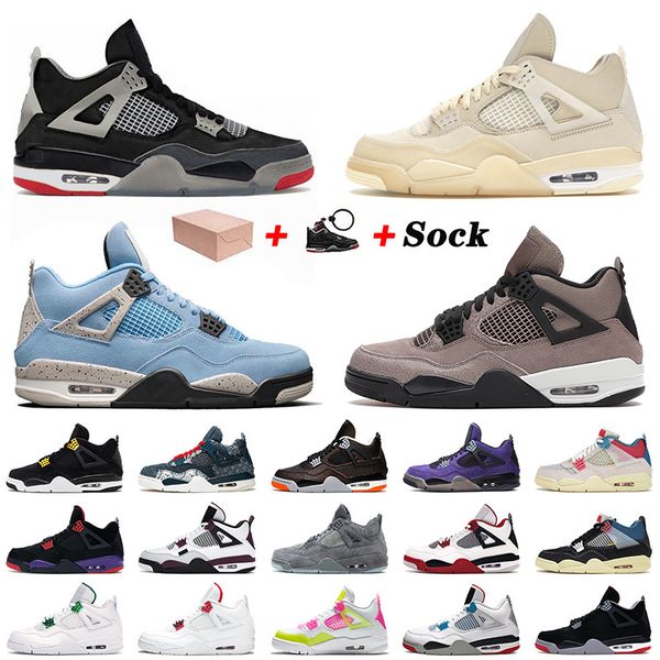 

shoes basketball 4 4s bred sail taupe haze jumpman university cat guava ice mens women sneakers 36-47