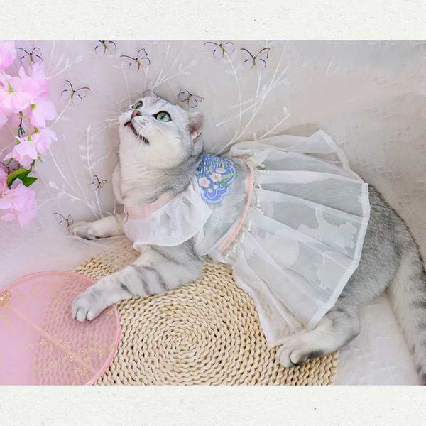 

cat costumes pet dog spring and summer skirt chinese hanfu ancient fairy