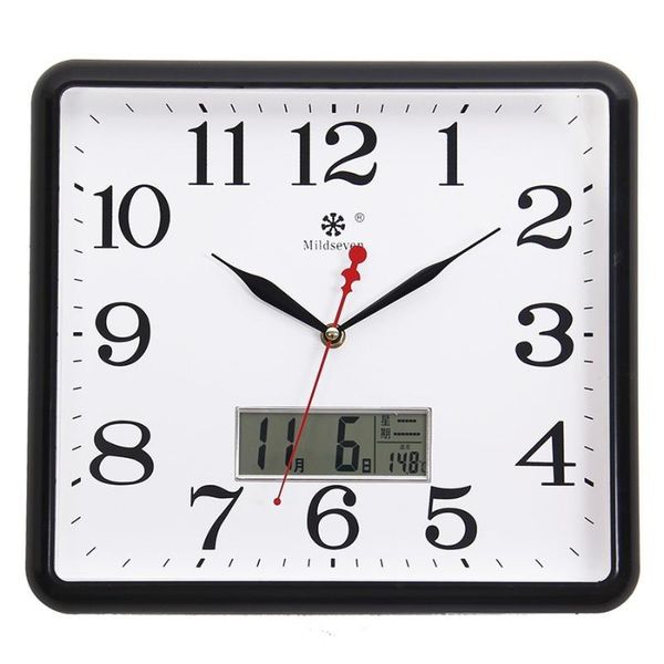 

wall clocks clock square design electronic living room mute household simple creative fashion punch-hanging on the