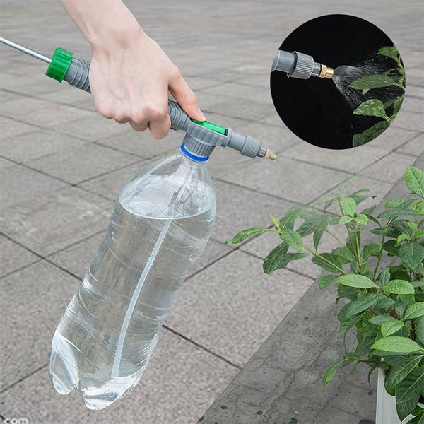 

watering equipments 1pc household high pressure air pump manual sprayer adjustable drink bottle spray head nozzle agriculture garden tools