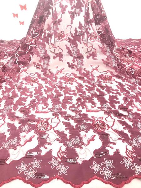 

ribbon 2021 african lace fabric, 3d flower french fabric with beads for wedding dress, Pink;blue