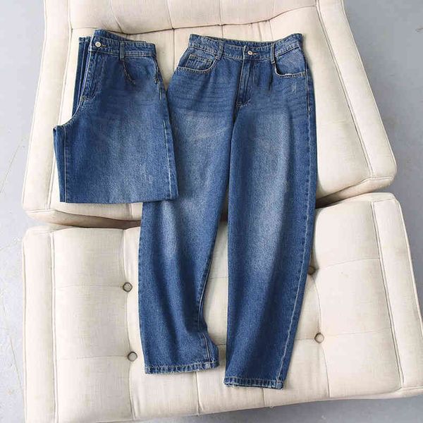 

in the vintage of the new loose boyfriend style high waist straight jeans trend 021605 clothing sale, Blue