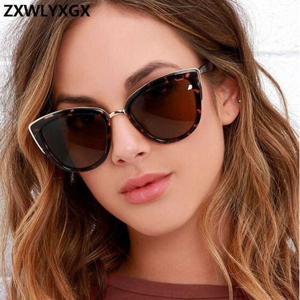

luxury designer sunglasses zxwlyxgx cat eye women brand designer vintage gradient glasses retro sun glasses female fashion eyewear, White;black