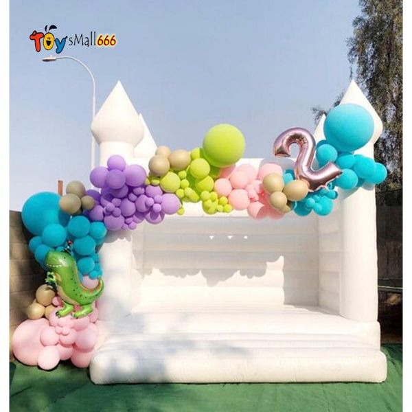 

outdoor inflatable wedding bouncer white bounce house jumping bouncy castle
