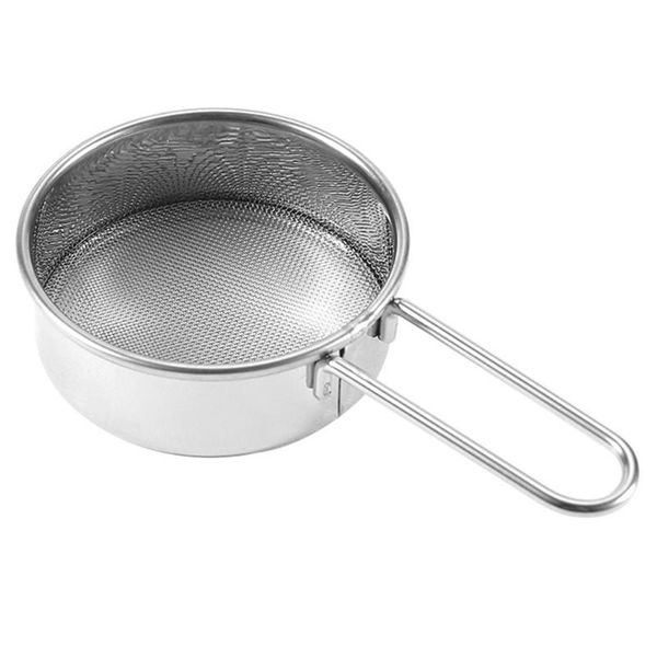 

baking & pastry tools stainless steel colander sieve hand-held screen fine mesh oil fry food strainer flour sifter filter kitchen
