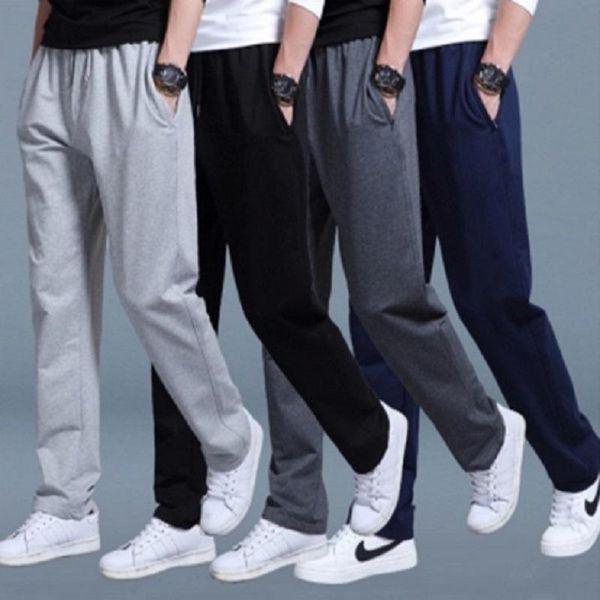 

men's pants summer thin youth casual trousers trend sports quick-drying, Black
