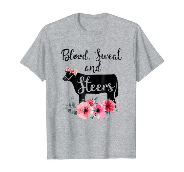 

blood, sweat and steers t-shirt, White;black