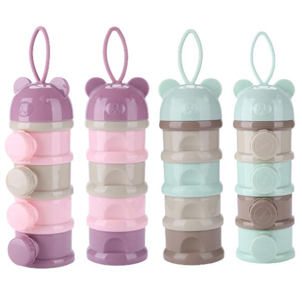 

carriers, slings & backpacks 4 layers baby cartoon bear style portable food storage box essential snacks infant milk powder container dispen