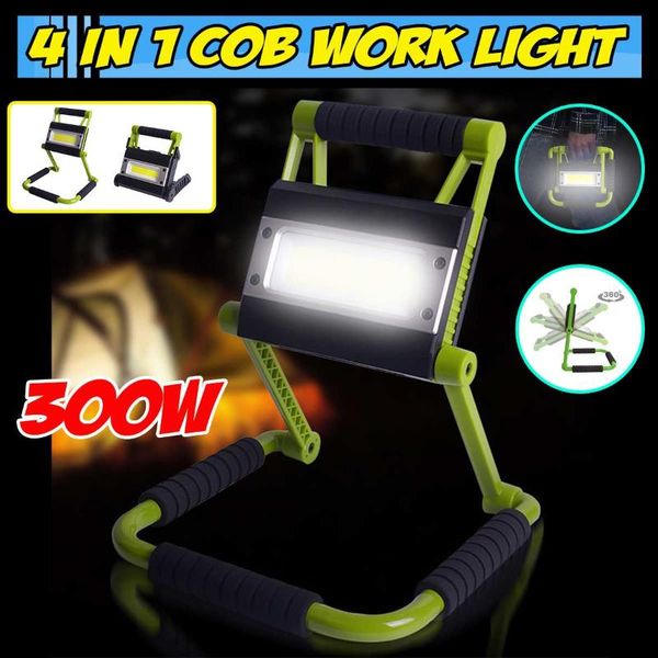 

cob work light led portable lantern camping light waterproof led portable spotlight emergency searchlight 300w