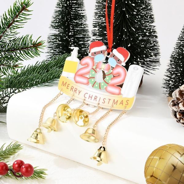 

christmas decorations 2021 survived familes tree pendant bells home festival decor a