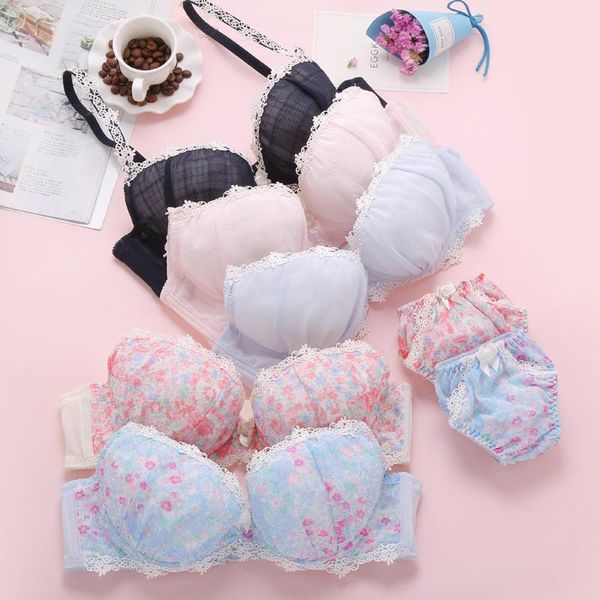 

bras sets lace women straps bra underwear set embroidery elegant brassiere hollow out bralette push up, Red;black