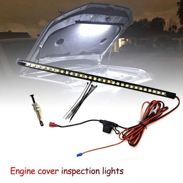 

car headlights white under hood led light kit with automatic on/off -universal fits any vehicle lights switch ties strips