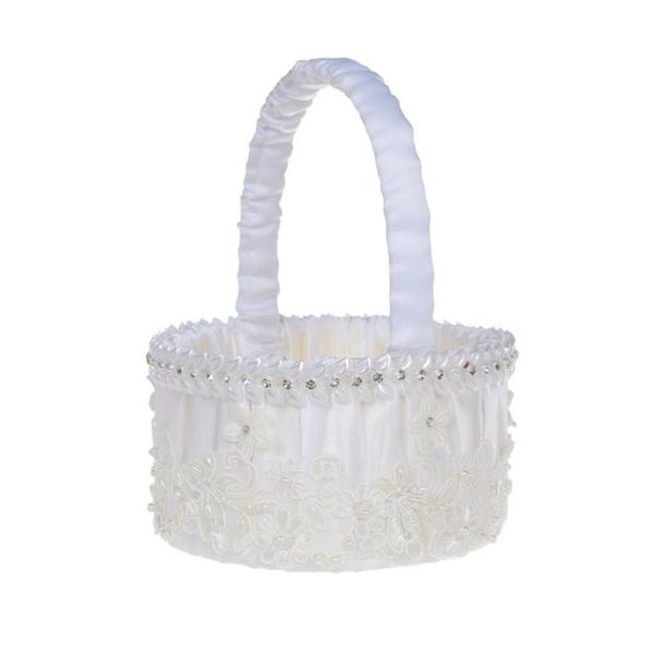 

storage baskets creative bride basket lace petals holder flower girl po props party supplies for western-style wedding