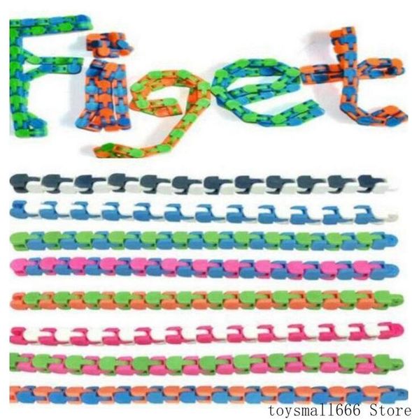 

dhl fast party favors fidget snake puzzle wacky tracks snap and click sensory toys kids anxiety stress relief adhd needs educational keeps f