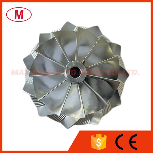 

gt2867 49.70/67.40mm 11+0 blades reverse turbocharger turbo billet compressor wheel/aluminum 2618/milling wheel for racing cartridge/chra/co