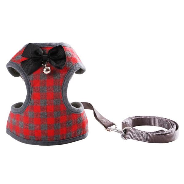 

dog collars & leashes 2pcs/set harness anti-tear adjustable pet soft vest for small dogs easy control