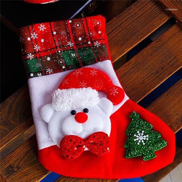 

christmas stocking mini sock santa claus candy gift bag xmas tree hanging decor1