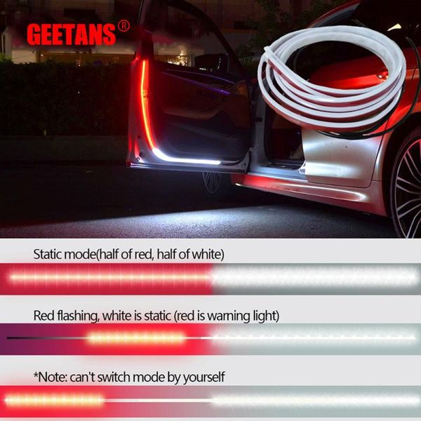 

interior&external lights car door opening warning led welcome decor lamp strips anti rear-end collision 12v safety universal auto accessorie