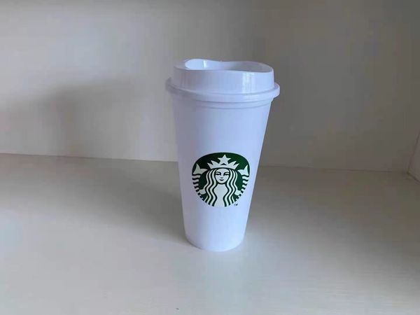 

16oz drinking juice cup with lip and straw magic coffee mug costom starbucks plastic cup 50pcs, Black