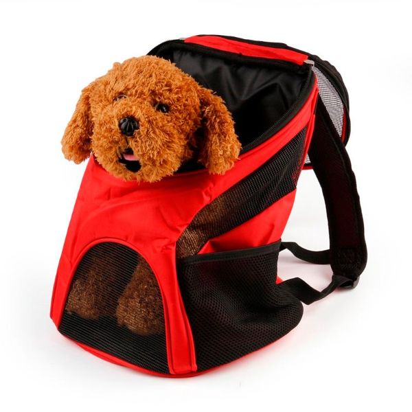 

portable pet dogs carrier backpack outdoor dog double shoulder bag travel front mesh est car seat covers