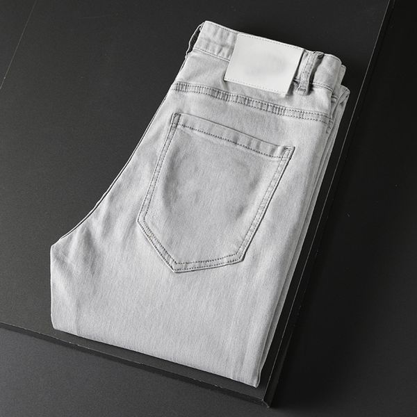 

Mens jeans classic hip-hop stylist distrsed ripped rider slim fit motorcycle denim jeans--DW831, Blue