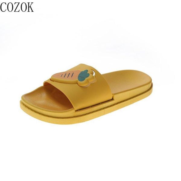 

women's slippers casual fashion home women's shoes animal applique decoration cute bathroom slippers 2021, Black
