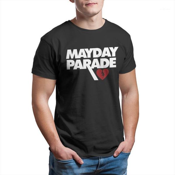 

mayday parade heart men's t-shirt print punk cute sleeve streetwear round collar plus size clothing 24529 t-shirts, White;black